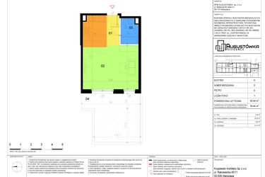 Rzut - Mieszkanie na sprzedaż 1 pokój o powierzchni 35,43 m² - numer A2 w Augustówka Residence