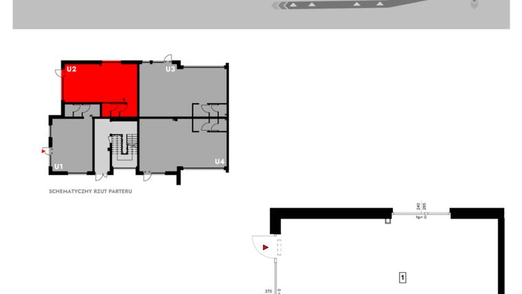 Rzut - Lokal użytkowy na sprzedaż 1 pokój o powierzchni 46,44 m² - numer Z5_U2 w Osiedle Malarska etap IV