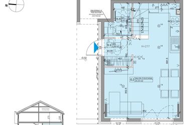 Rzut - Dom na sprzedaż 3 pokoje o powierzchni 68,6 m² - numer 41B w Ogrody Przyjaciół 5 etap IV