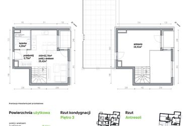 Rzut - Mieszkanie na sprzedaż 2 pokoje o powierzchni 52,76 m² - numer A40 w Traugutta Vita