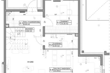 Rzut - Dom na sprzedaż 5 pokoi o powierzchni 121,57 m² - numer 4 w Miasto Ogród 4