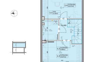 Rzut - Dom na sprzedaż 3 pokoje o powierzchni 61,92 m² - numer 26 w Boska Ksawerowska 2 etap 2