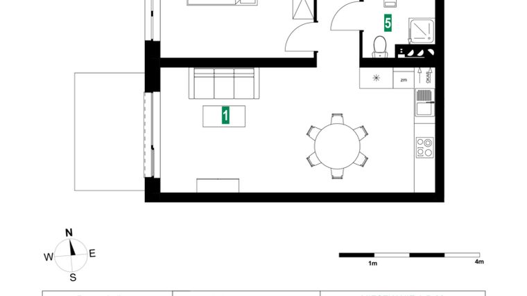 Rzut - Mieszkanie na sprzedaż 3 pokoje o powierzchni 64,88 m² - numer A.B.09 w Park Śliwowa