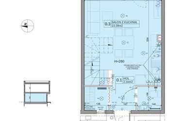 Rzut - Dom na sprzedaż 3 pokoje o powierzchni 61,92 m² - numer 43 w Boska Ksawerowska 2 etap 3