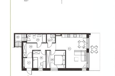 Rzut - Mieszkanie na sprzedaż 3 pokoje o powierzchni 70,76 m² - numer 16_1 w Apartamenty Sielanka