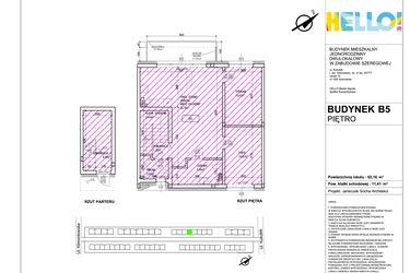 Rzut - Mieszkanie na sprzedaż 3 pokoje o powierzchni 62,16 m² - numer B5.2 w HELLO! KUKUŁKI bud. B