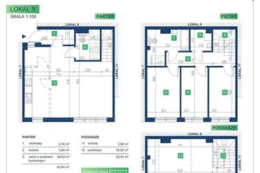 Rzut - Dom na sprzedaż 5 pokoi o powierzchni 113,13 m² - numer 9 w Vista Forest Stabłowice