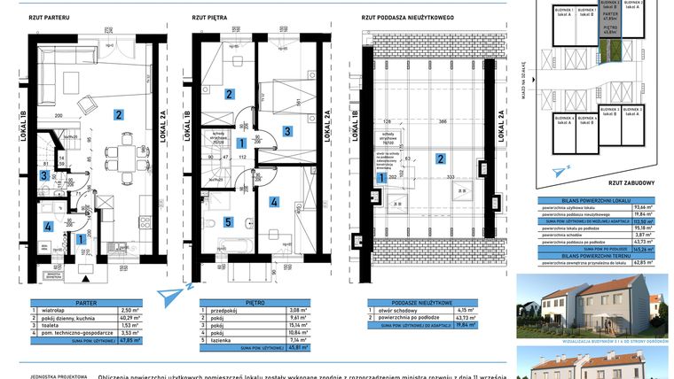 Rzut - Dom na sprzedaż 4 pokoje o powierzchni 145,26 m² - numer 2B w Domy w Biestrzykowie