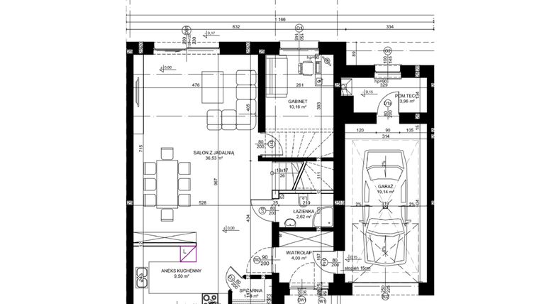 Rzut - Dom na sprzedaż 5 pokoi o powierzchni 149 m² - numer 280_2 w Osiedle Droga Hrabska etap III