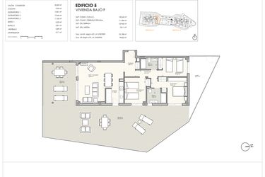 Rzut - Mieszkanie na sprzedaż 3 pokoje o powierzchni 120,65 m² - numer 510F w Camarate Hills II