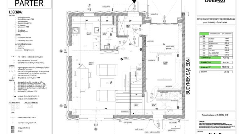 Rzut - Dom na sprzedaż 5 pokoi o powierzchni 155,44 m² - numer 24B w Osiedle Drobiarska