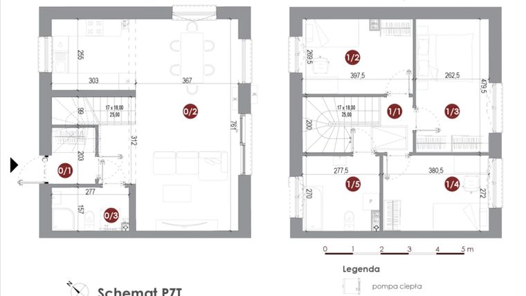 Rzut - Dom na sprzedaż 4 pokoje o powierzchni 87,98 m² - numer 18 w Parkowy Zakątek