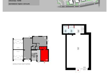 Rzut - Lokal użytkowy na sprzedaż 1 pokój o powierzchni 32,47 m² - numer Z2_U3 w Osiedle Malarska etap IV