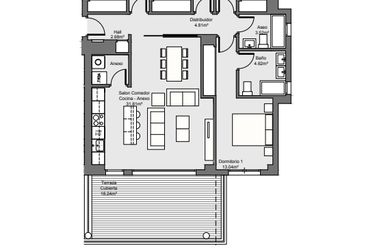 Rzut - Mieszkanie na sprzedaż 5 pokoi o powierzchni 133,9 m² - numer P5-B1 w Pacaraima