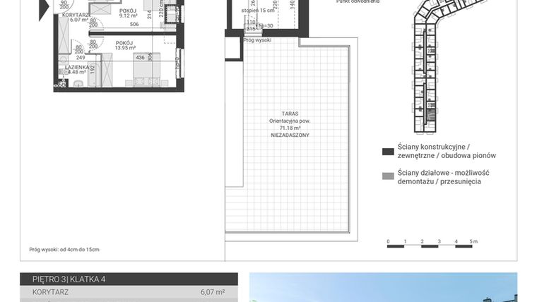 Rzut - Mieszkanie na sprzedaż 3 pokoje o powierzchni 80,33 m² - numer 113 w Ignatki Forest etap II