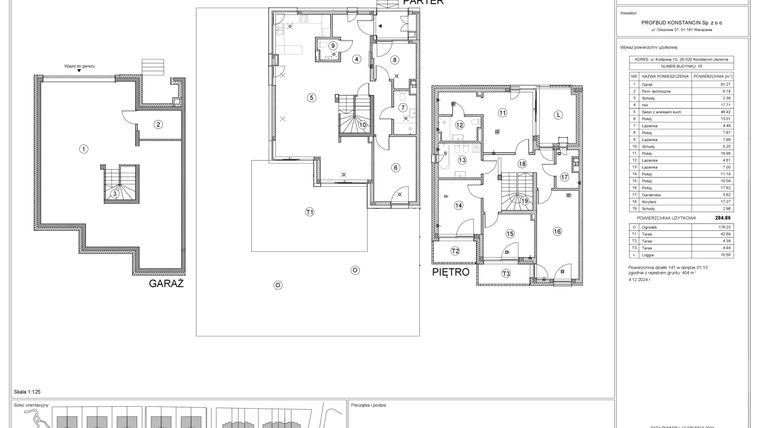Rzut - Dom na sprzedaż 6 pokoi o powierzchni 284,86 m² - numer 16 w Gaia Park