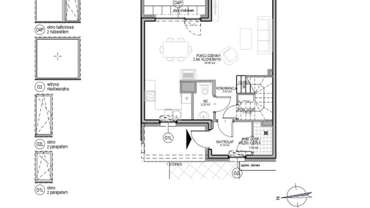 Rzut - Dom na sprzedaż 4 pokoje o powierzchni 109,52 m² - numer A.3.1.6 w Optima VI