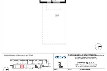 Rzut - Mieszkanie na sprzedaż 2 pokoje o powierzchni 35,73 m² - numer OK6/A/0/4 w Osiedle Kameralne VI