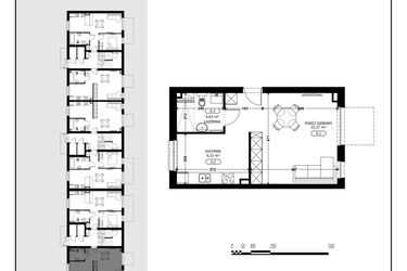 Rzut - Mieszkanie na sprzedaż 1 pokój o powierzchni 37,12 m² - numer B1-M14 w Śląska Park