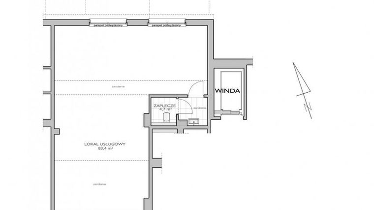 Rzut - Lokal użytkowy na sprzedaż 1 pokój o powierzchni 88,39 m² - numer CHP/U/11/5 w Chwarzno Polanki