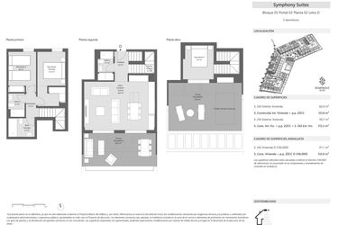 Rzut - Mieszkanie na sprzedaż 3 pokoje o powierzchni 109 m² - numer 3-2-2D w Symphony Suites