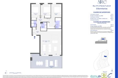 Rzut - Mieszkanie na sprzedaż 3 pokoje o powierzchni 125 m² - numer 252B w Aire