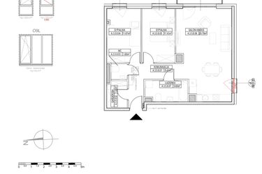 Rzut - Mieszkanie na sprzedaż 3 pokoje o powierzchni 71,94 m² - numer A.3.5.8 w Rytm