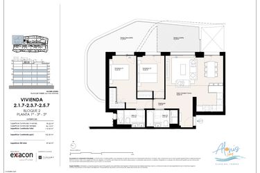 Rzut - Mieszkanie na sprzedaż 2 pokoje o powierzchni 127,18 m² - numer 57. w Alonis Living II