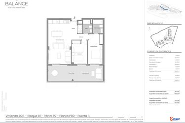 Rzut - Mieszkanie na sprzedaż 2 pokoje o powierzchni 73,75 m² - numer V6 w Balance