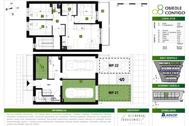 Rzut - Mieszkanie na sprzedaż 4 pokoje o powierzchni 70,94 m² - numer A11/B w Osiedle CONTIGO