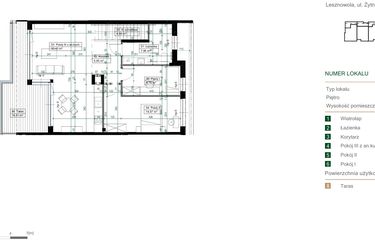 Rzut - Mieszkanie na sprzedaż 3 pokoje o powierzchni 69,34 m² - numer 12.2 w Green Ville