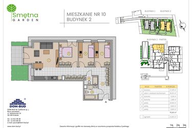Rzut - Mieszkanie na sprzedaż 4 pokoje o powierzchni 79,8 m² - numer 10 w Smętna Garden
