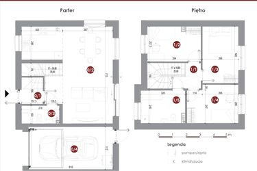 Rzut - Dom na sprzedaż 4 pokoje o powierzchni 102,6 m² - numer 8B w Parkowy Zakątek