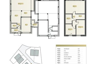 Rzut - Dom na sprzedaż 3 pokoje o powierzchni 156,21 m² - numer 3B w Na Wzgórzu 2