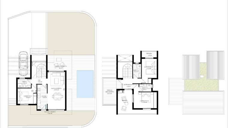 Rzut - Dom na sprzedaż 3 pokoje o powierzchni 125 m² - numer 1 w Willa w La Nucia, Alicante RD-34013