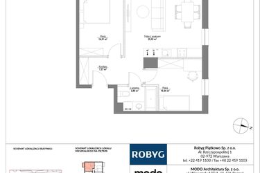 Rzut - Mieszkanie na sprzedaż 3 pokoje o powierzchni 61,13 m² - numer E.4M21 w Początek Piątkowo bud. E