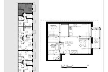 Rzut - Mieszkanie na sprzedaż 1 pokój o powierzchni 34,71 m² - numer B1-M5 w Śląska Park