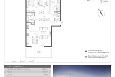 Rzut - Mieszkanie na sprzedaż 4 pokoje o powierzchni 76,17 m² - numer M21 w Apartamenty Przystań bud. F