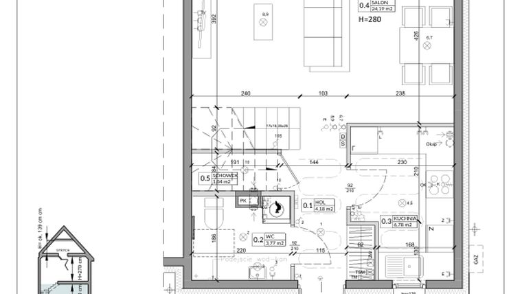 Rzut - Dom na sprzedaż 4 pokoje o powierzchni 85,87 m² - numer 16B w Zielono Mi