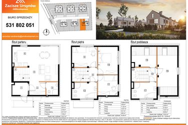 Rzut - Dom na sprzedaż 5 pokoi o powierzchni 130,28 m² - numer 17 w Zacisze Ursynów