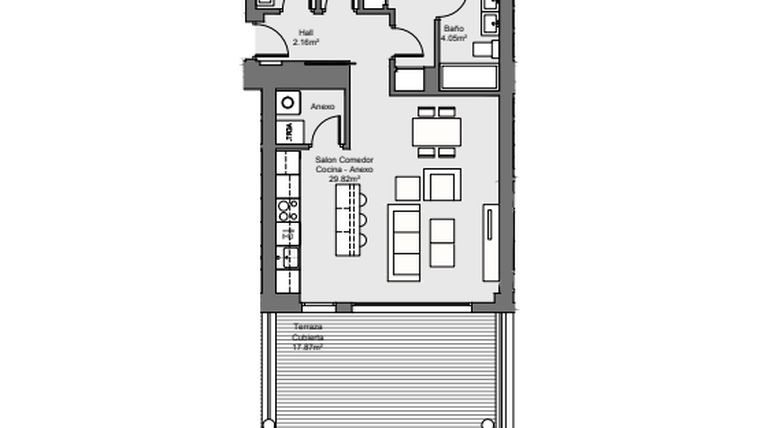 Rzut - Mieszkanie na sprzedaż 3 pokoje o powierzchni 116,27 m² - numer P3-2A w Pacaraima