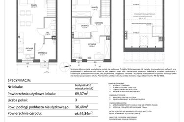 Rzut - Mieszkanie na sprzedaż 3 pokoje o powierzchni 69,37 m² - numer A10/2 w Libre Park