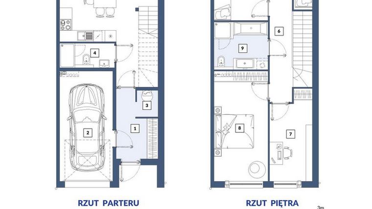 Rzut - Dom na sprzedaż 5 pokoi o powierzchni 129 m² - numer Z11 w Nowe Karwiany etap XIII