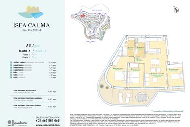 Rzut - Mieszkanie na sprzedaż 3 pokoje o powierzchni 93 m² - numer CAV-MS-5131 w Isea Calma - Aguilas