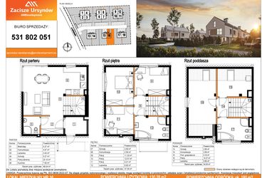 Rzut - Dom na sprzedaż 5 pokoi o powierzchni 130,28 m² - numer 16 w Zacisze Ursynów