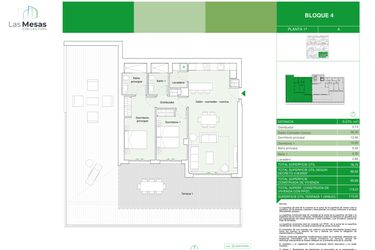 Rzut - Mieszkanie na sprzedaż 2 pokoje o powierzchni 78,8 m² - numer B4.41a w Las Mesas Collection by Bromley