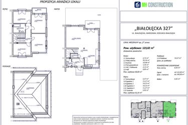 Rzut - Dom na sprzedaż 5 pokoi o powierzchni 123,02 m² - numer 10D w Białołęcka 327