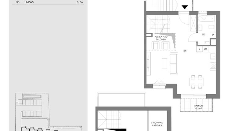 Rzut - Mieszkanie na sprzedaż 2 pokoje o powierzchni 74,2 m² - numer 14.2 w Przystań Sobieszewo