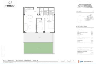 Rzut - Mieszkanie na sprzedaż 2 pokoje o powierzchni 134,6 m² - numer B7.P00 w Las Terrazaz de Macenas