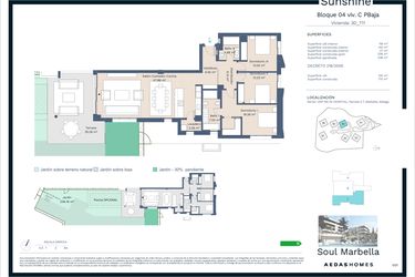Rzut - Mieszkanie na sprzedaż 3 pokoje o powierzchni 169,49 m² - numer 2527-VI-4-0-C w Soul Marbella Sunshine